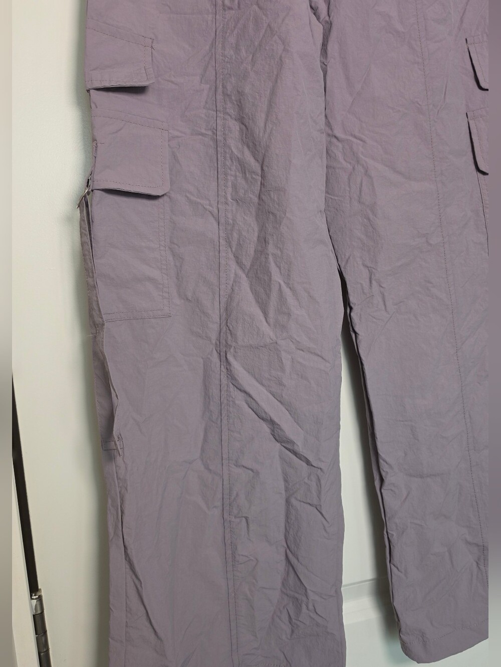 Backyarder Women’s Small Cargo Parachute Pants Lavender Nylon Utility Gorpcore - Picture 4 of 10